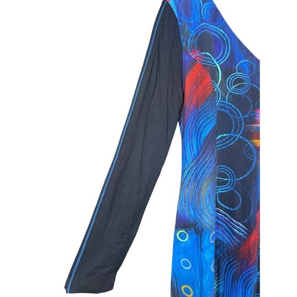 Simply Art By Dolcezza Dress Size Small Women’s Abstract Art To Wear Stretch - Picture 5 of 13